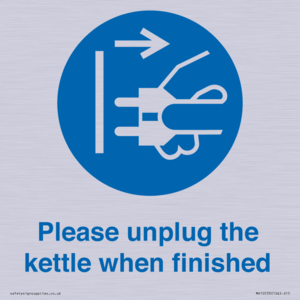 Please unplug the kettle when finished